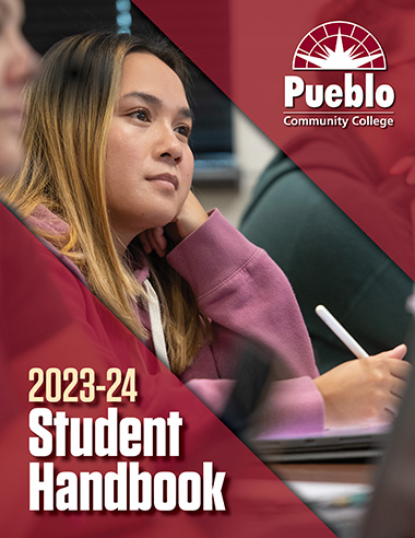 Student Handbook Cover - student in the classroom
