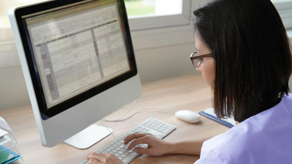 woman working at computer