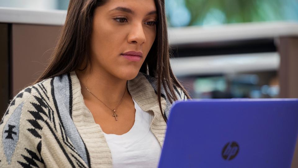 student on laptop