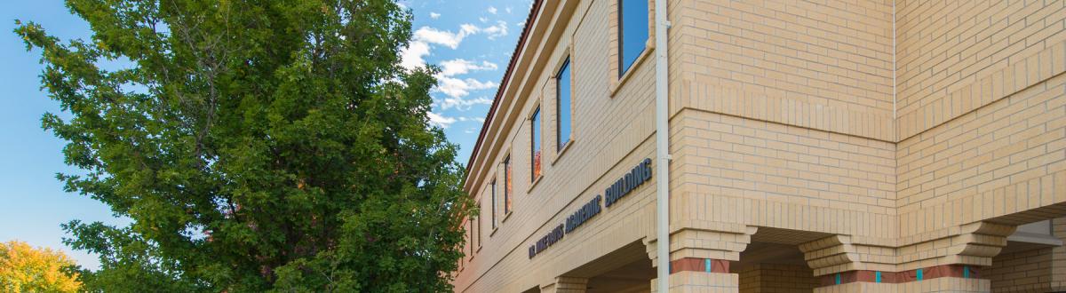 exterior of Mike Davis Academic Building