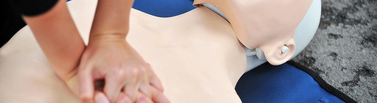 CPR being performed on training mannequin