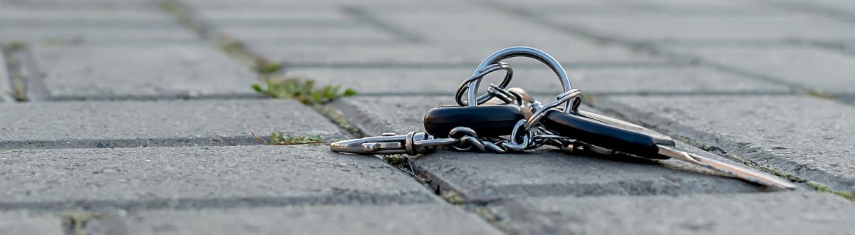 keys on the sidewalk