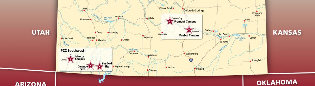 Map of PCC's service areas