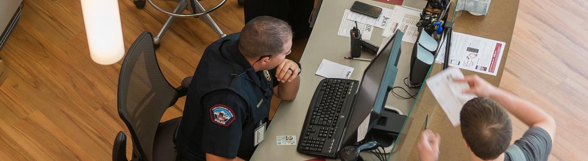 PCC Police Officers in Welcome Center