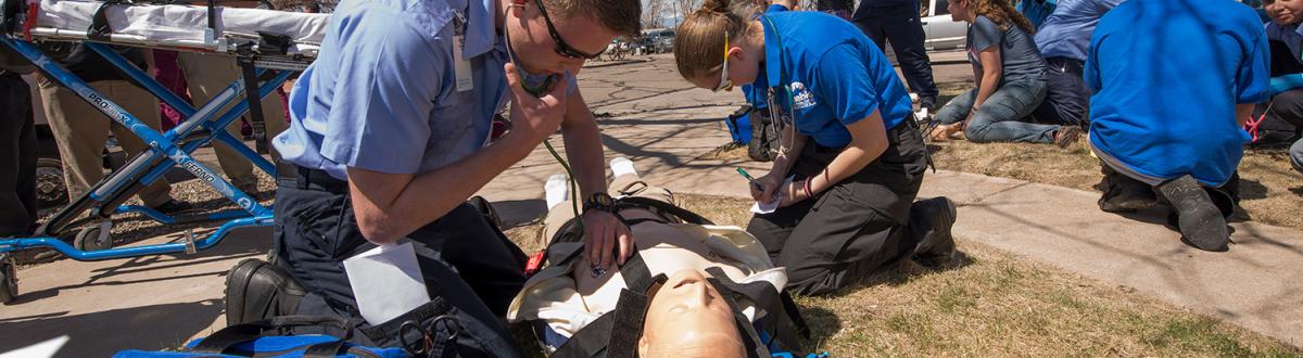 Paramedic during EMS drill